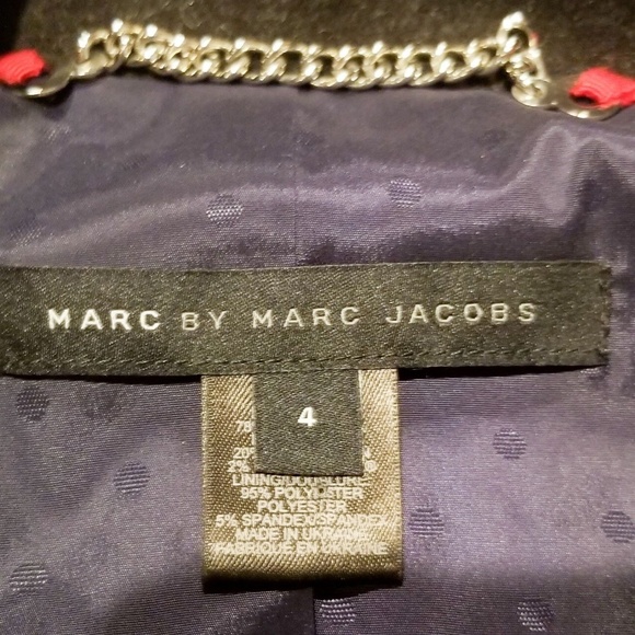 Marc By Marc Jacobs, Cap Sleeve, Black, Jacket Blazer-Size 4 - Picture 9 of 13
